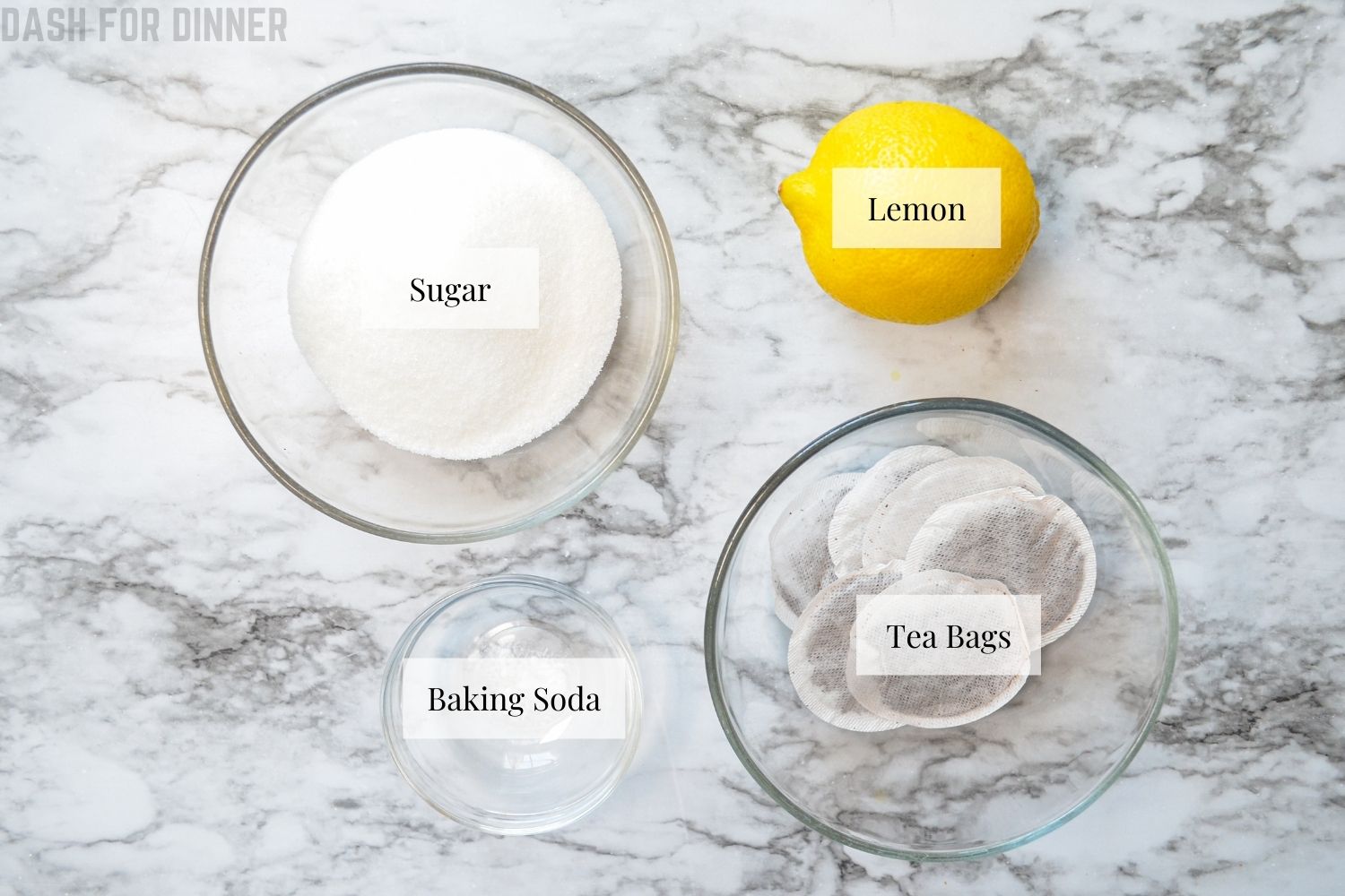 The ingredients needed to make Instant Pot Iced Tea