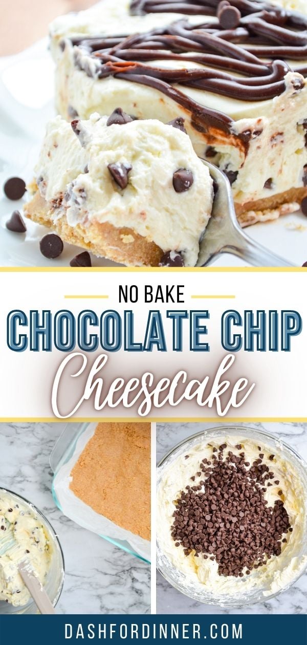 No Bake Chocolate Chip Cheesecake