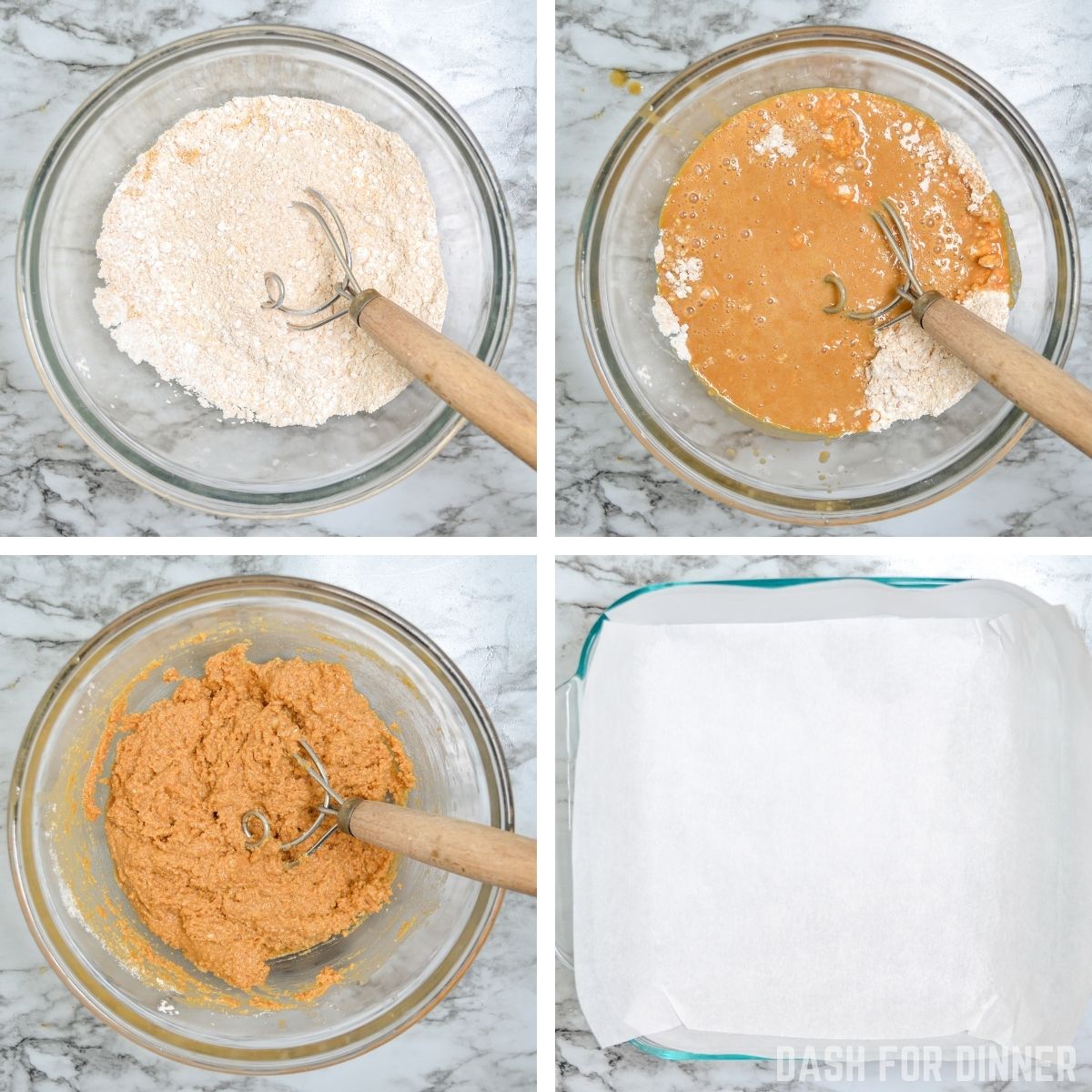 How to make no bake peanut butter bars: making the peanut butter base.