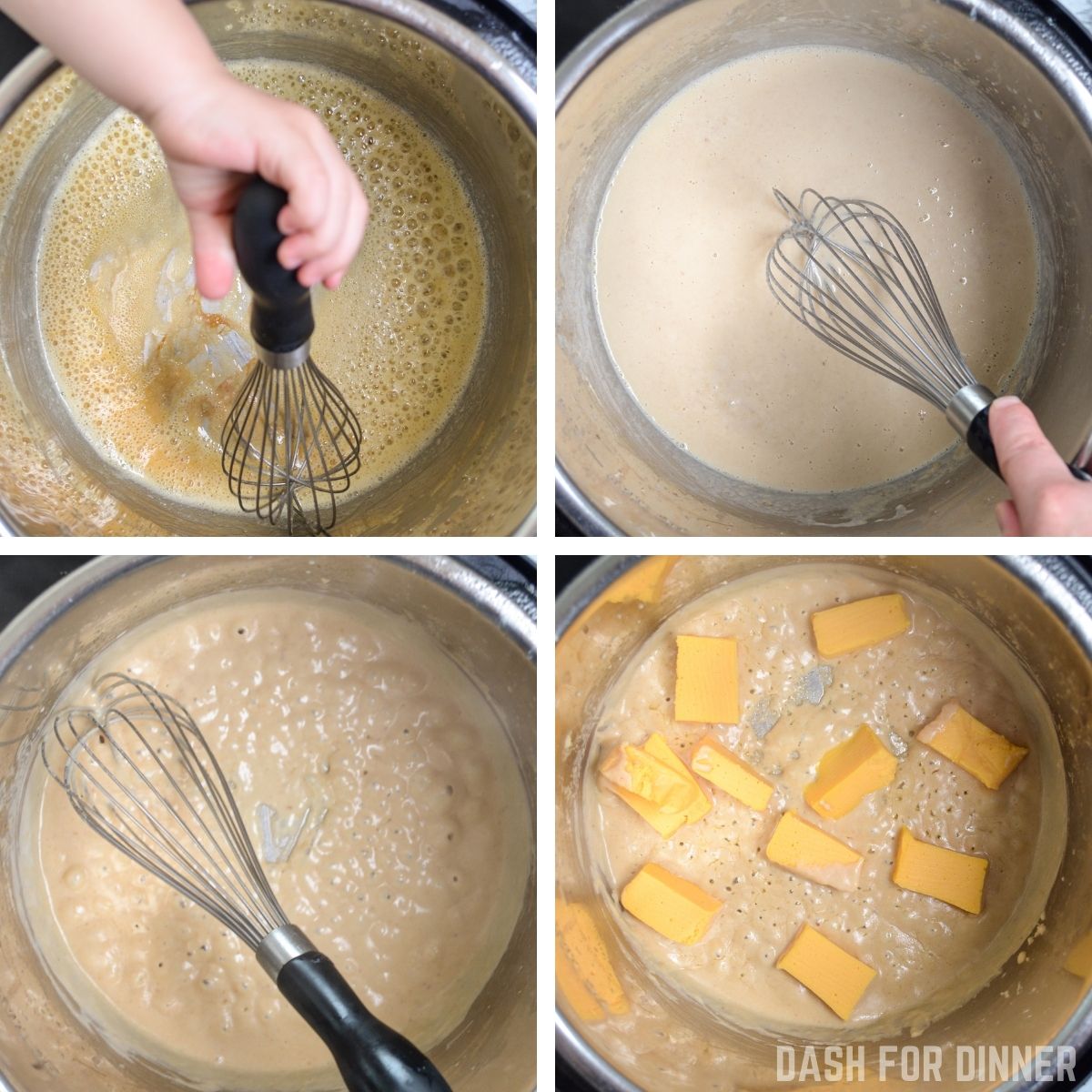 How to make an easy instant pot cheese sauce for mac and cheese.