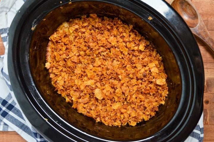 Slow Cooker Funeral Potatoes (Cheesy Hash Brown Casserole)