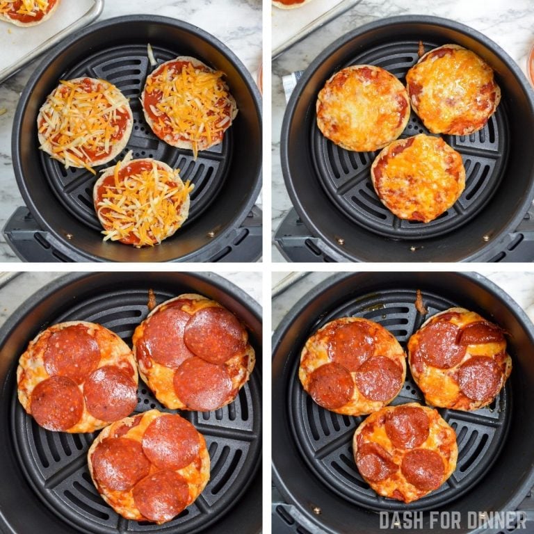 Air Fryer English Muffin Pizzas Dash for Dinner