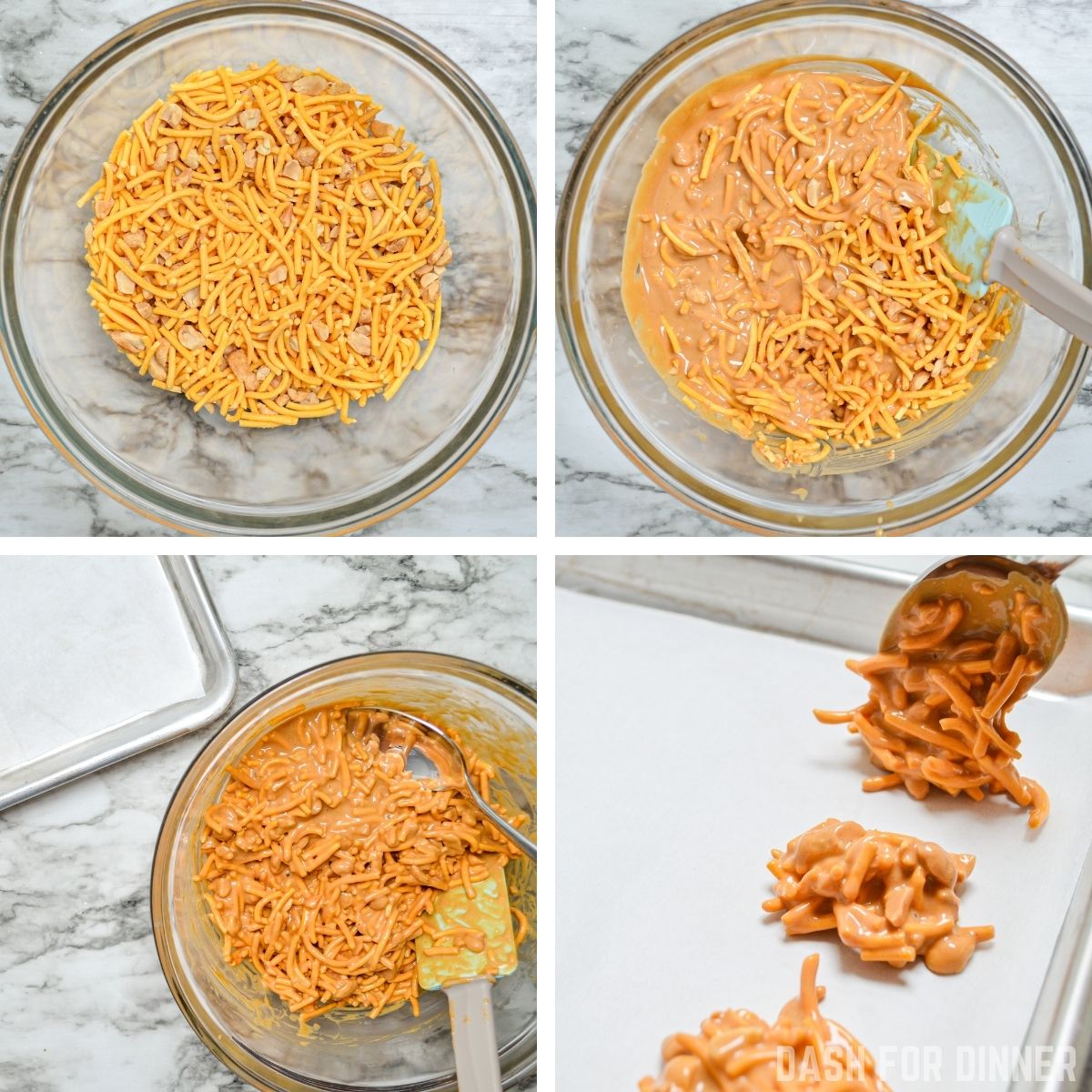 How to prepare butterscotch haystack cookies.