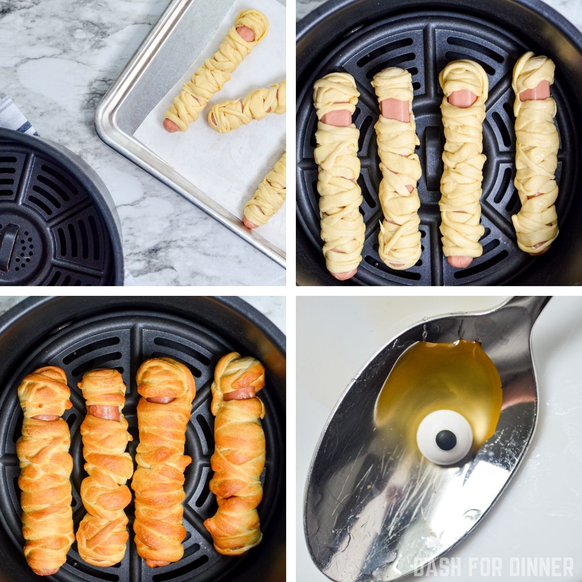 How to make Mummy dogs in the Air Fryer.