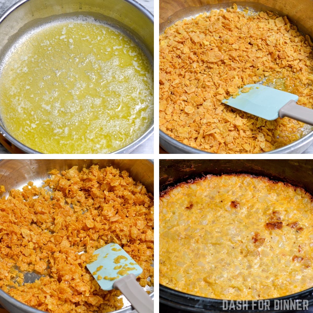 Slow Cooker Funeral Potatoes (Cheesy Hash Brown Casserole)