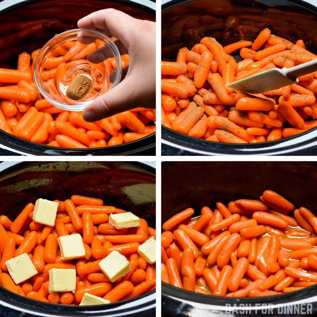 Slow Cooker Maple & Brown Sugar Glazed Carrots Dash for Dinner