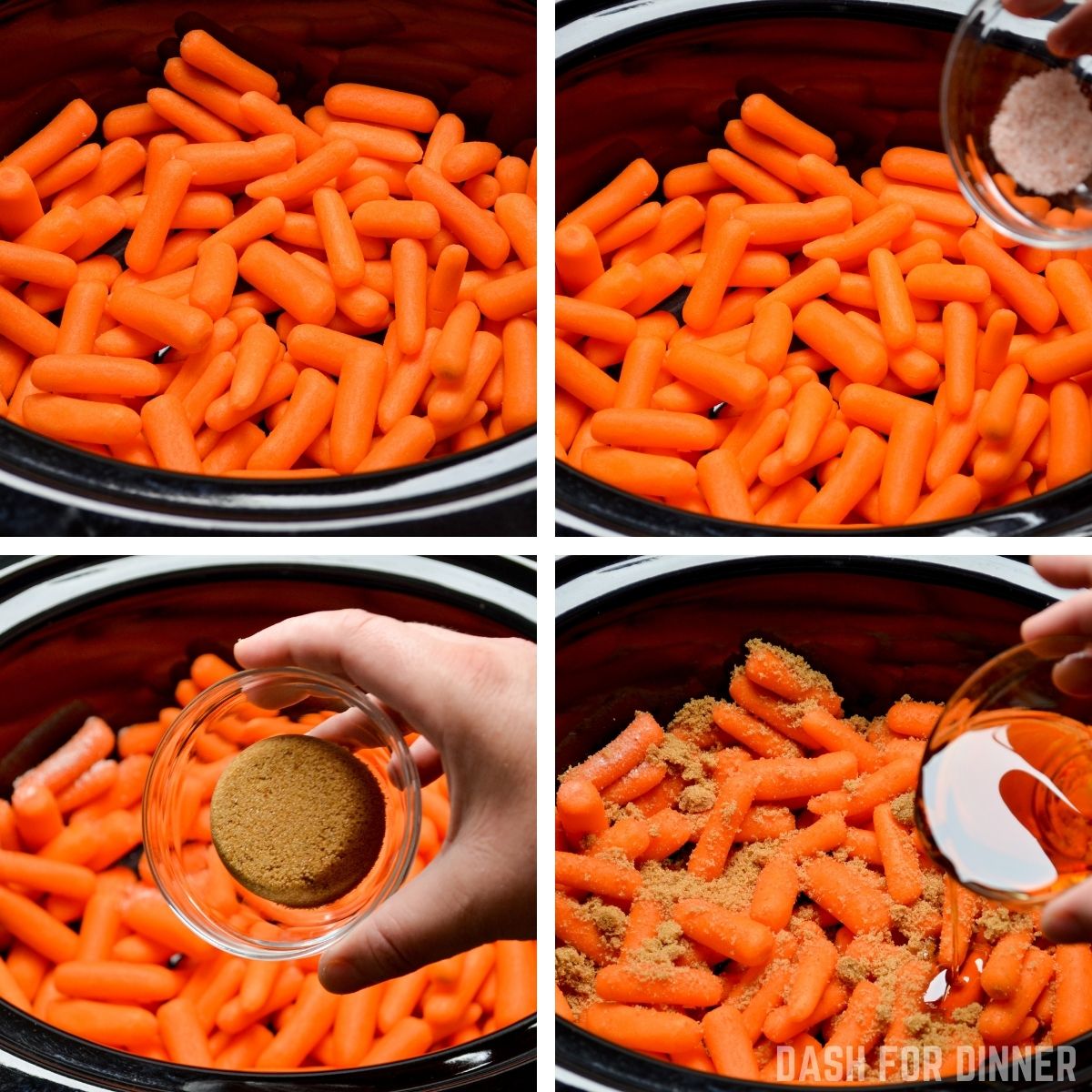 How to make slow cooker glazed carrots.