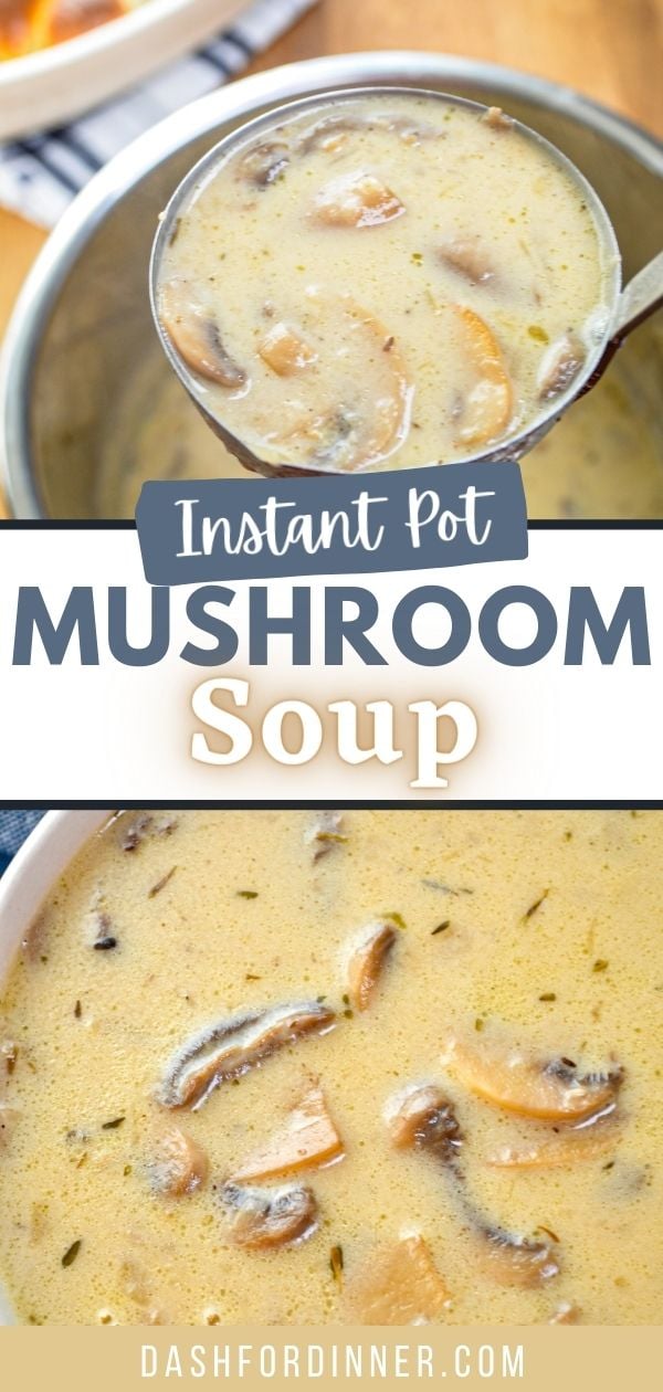 If you love a steamy, hot bowl of soup, you’re going to love this dreamy Instant Pot Cream of Mushroom soup. The perfect Instant Pot soup recipe, with just a few ingredients and all the classic comfort food flavors you know and love. Make this yummy mushroom soup from scratch using your favorite electric pressure cooker. An easy weeknight soup that the whole family will love! One of our favorite Instant Pot Soup recipes, and so great for enjoying the bounty of mushrooms in the Fall. You’re going to love this simple soup recipe, and it will be a family favorite for years to come. If you’re looking for mushroom recipes, look no further than this homemade mushroom soup!