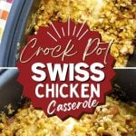 Slow cooker chicken and stuffing.