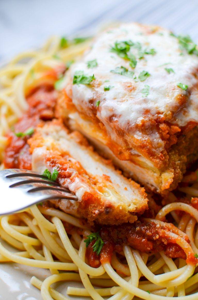 Air Fryer Frozen Chicken Parmesan - Dash for Dinner