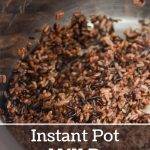 An Instant Pot with wild rice in it.