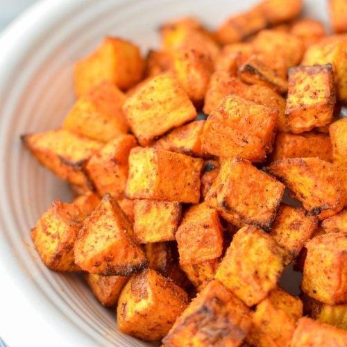 Air Fryer Sweet Potato Cubes