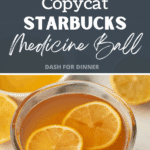 A mug full of tea and garnished with fresh lemon slices.