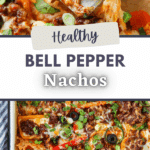 Lifting a mini pepper nacho off of a sheet pan.